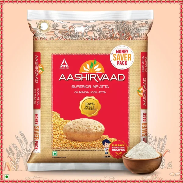 Aashirvaad Atta - Superior MP Whole Wheat, No Maida | Pouch